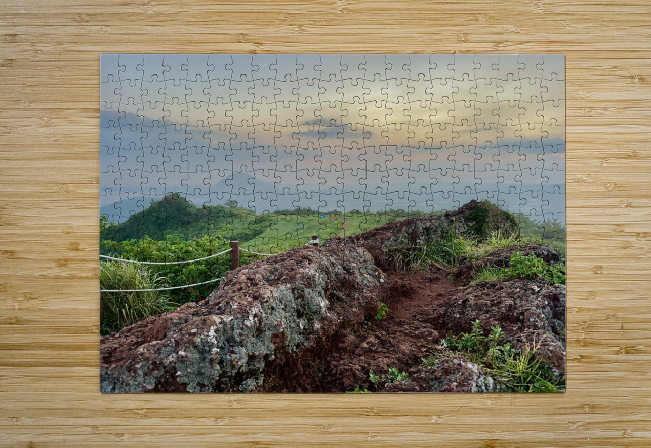 Sunset at Gunsan Oreum Jeju South Korea Jimmy Roy Photos Puzzle printing