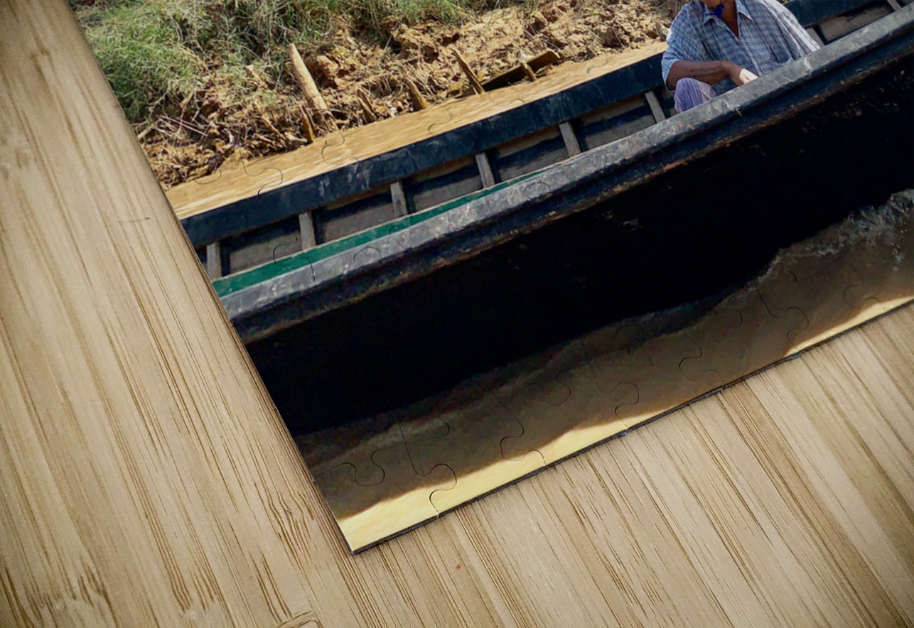 Chilling in the Boat in Front of the Temple Jimmy Roy Photos Puzzle