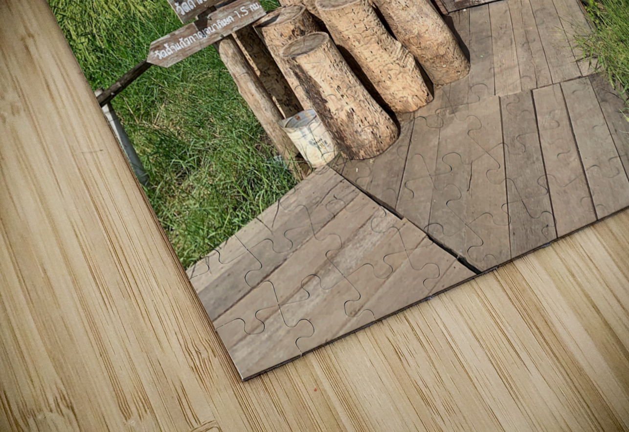 Shack in front of the Temple Jimmy Roy Photos Puzzle