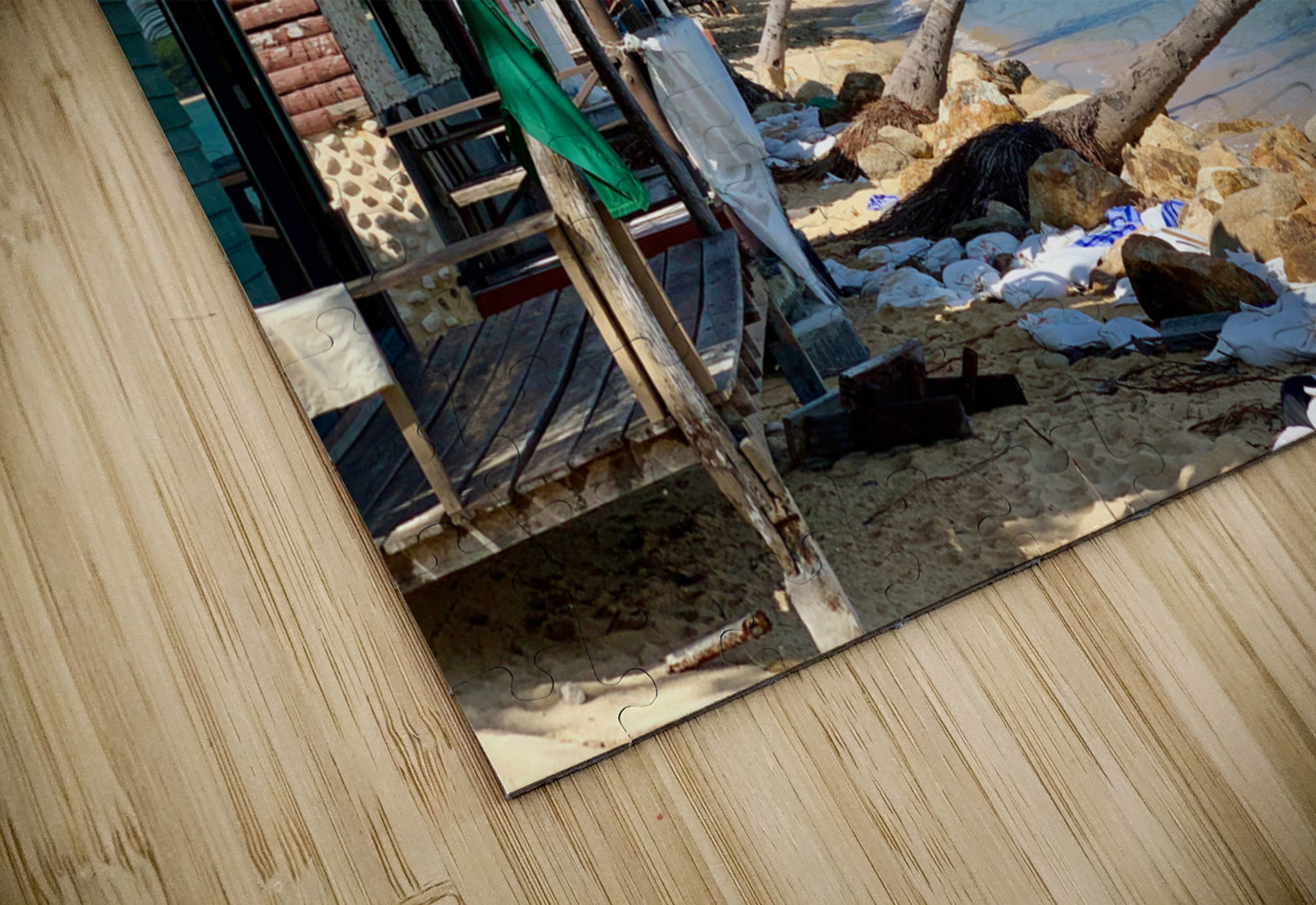 L Shaped Palm Trees Beach 2 Jimmy Roy Photos Puzzle