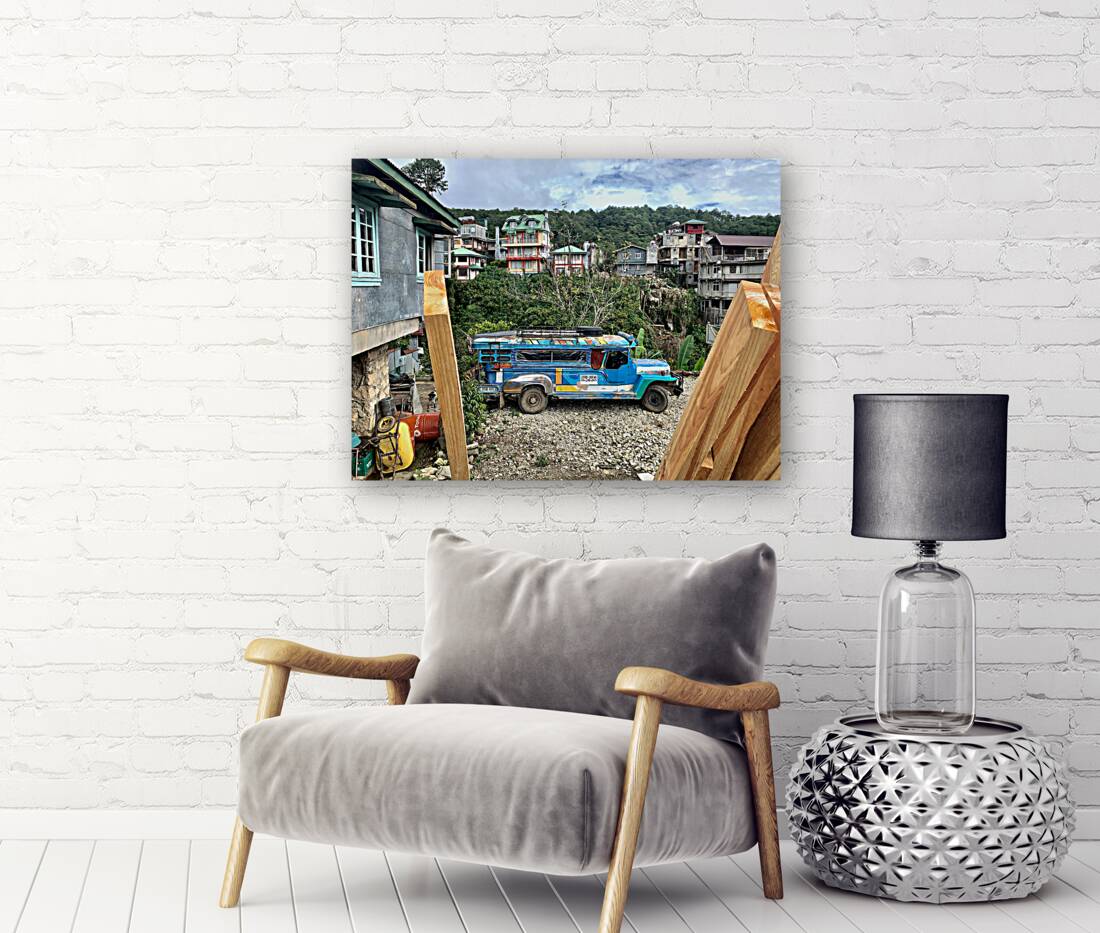 The Blue Bus of the Village Reproduction