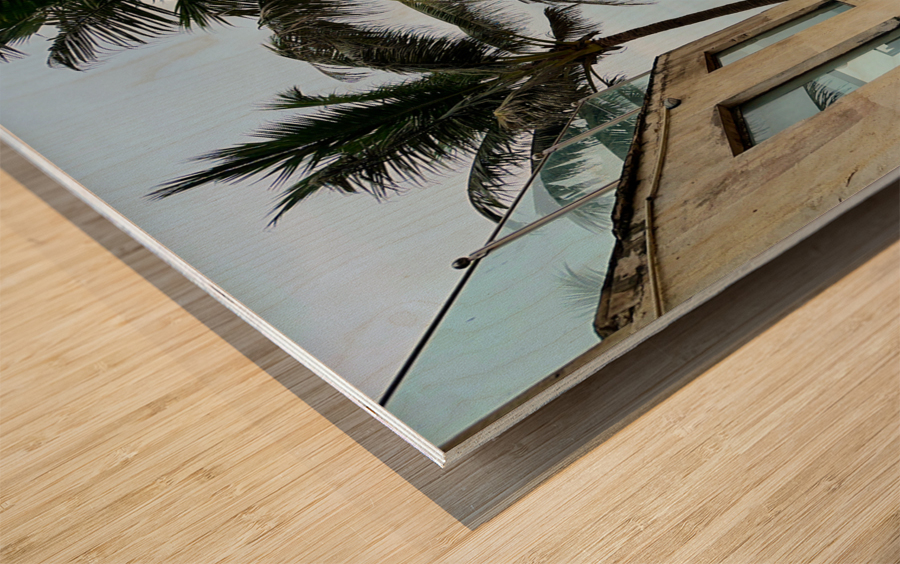 Way to the Beach Wood print