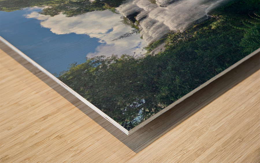 Tad Yuang Waterfalls Laos Wood print