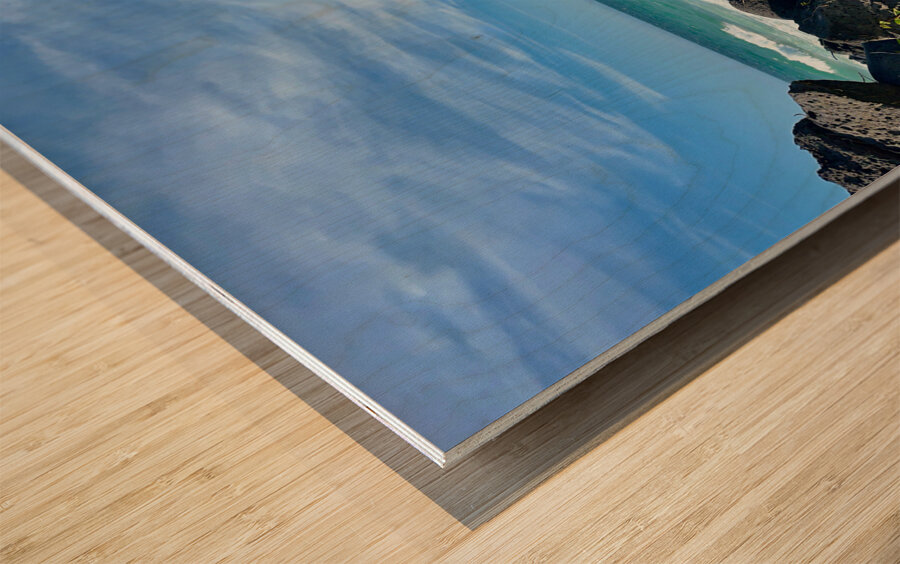 A Glimpse at the Ocean Jeju South Korea Wood print